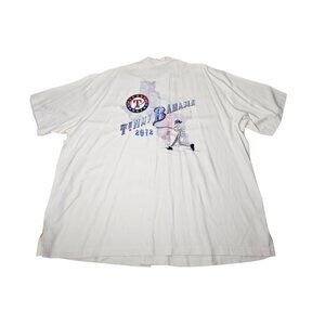 Tommy Bahama Texas Rangers 2012 Limited Edition Silk Shirt Embroidered Men's XXL
